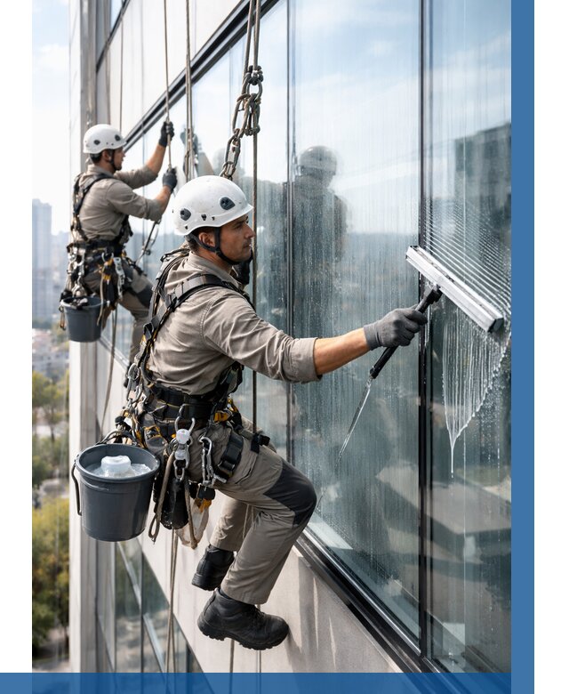 Мойка окон альпинистами в Кемерово от 4683 р. | ВЫСОТНИК-Кмр