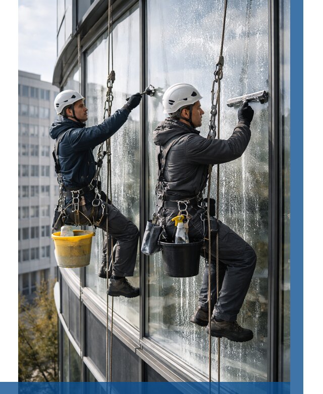 Мойка панорамных окон в Кемерово от 364 р. заказать у ВЫСОТНИК-Кмр