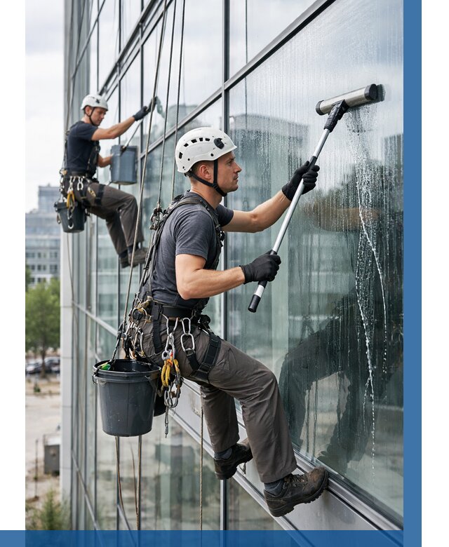 Мойка витражей альпинистами в Кемерово от 728 р. под ключ|ВЫСОТНИК-Кмр