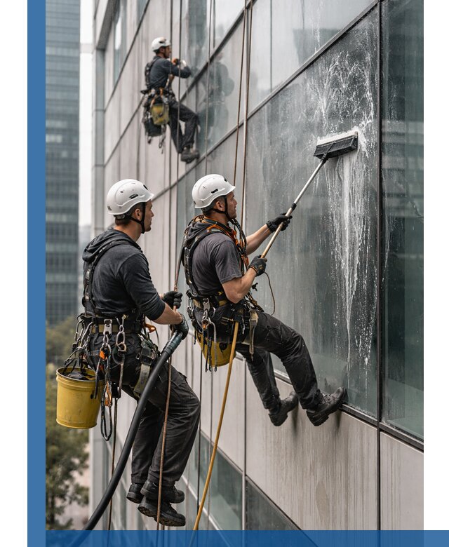 Профессиональная высотная мойка фасадов зданий в Кемерово