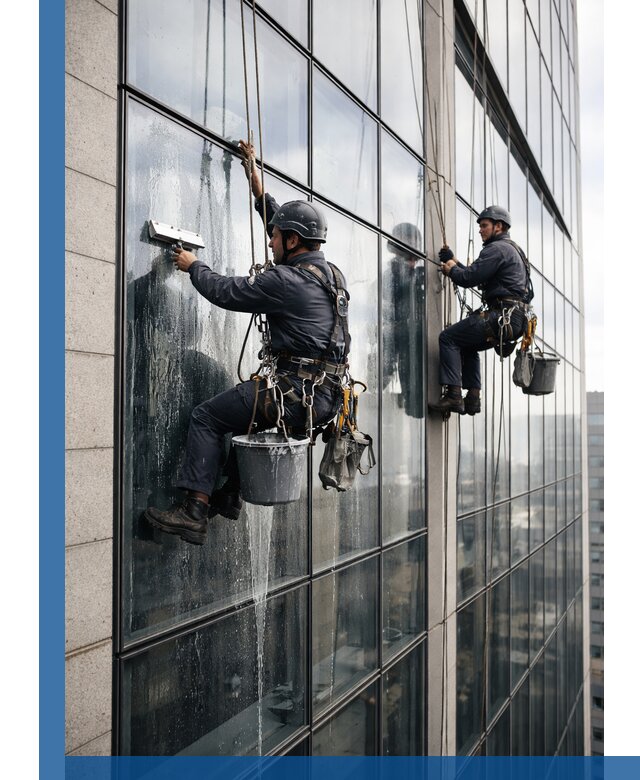 Профессиональная мойка стеклянных фасадов зданий в Кемерово