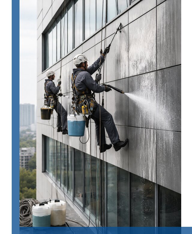 Профессиональная мойка вентилируемых фасадов в Кемерово