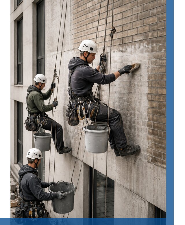 Удаление высолов с фасада в Кемерово от 260 р. | ВЫСОТНИК-Кмр