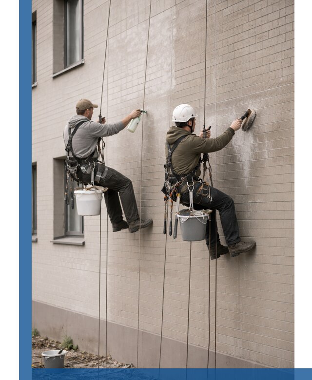 Удаление высолов с фасада зданий в Кемерово без повреждений и следов