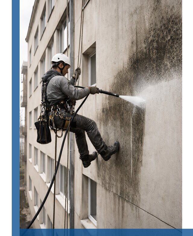 Профессиональная очистка фасадов от плесени в Кемерово