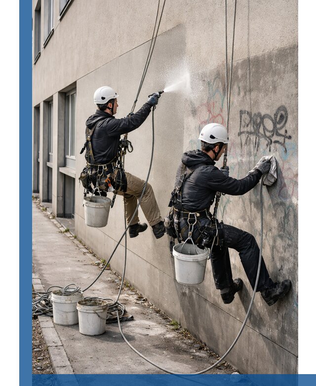 Антиграффити покрытие фасада с защитой от надписей в Кемерово