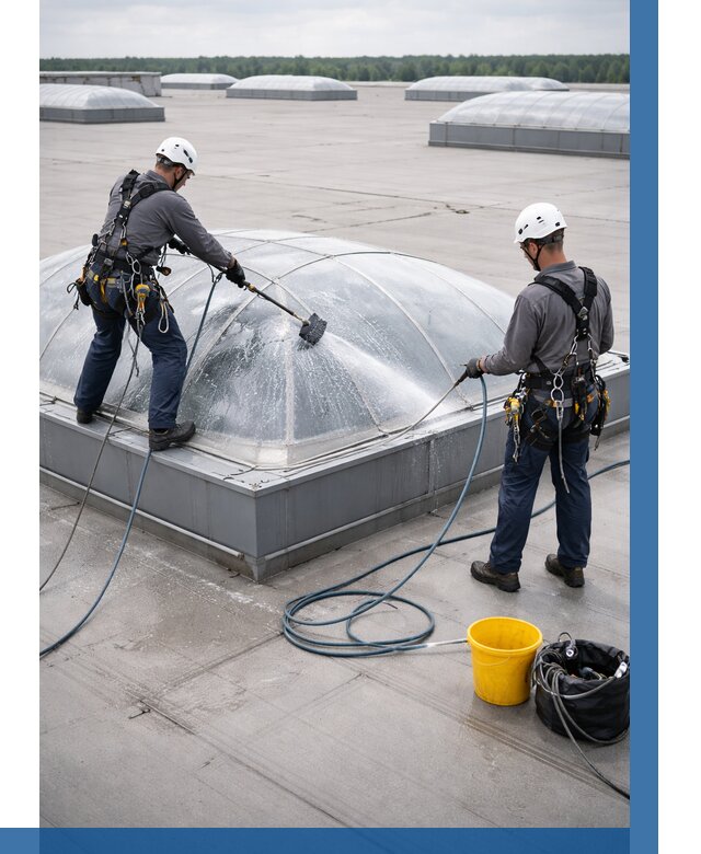 Мойка зенитных фонарей в Кемерово, заказать от 4683 р. | ВЫСОТНИК-Кмр