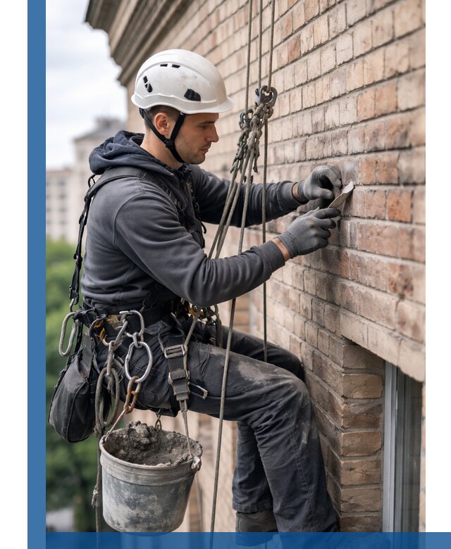 Качественный ремонт кирпичной кладки фасада в Кемерово с гарантией