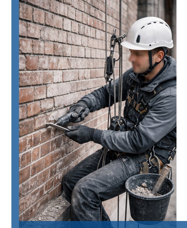 Расшивка кирпичных швов фасадов и стен, ремонт в Кемерово