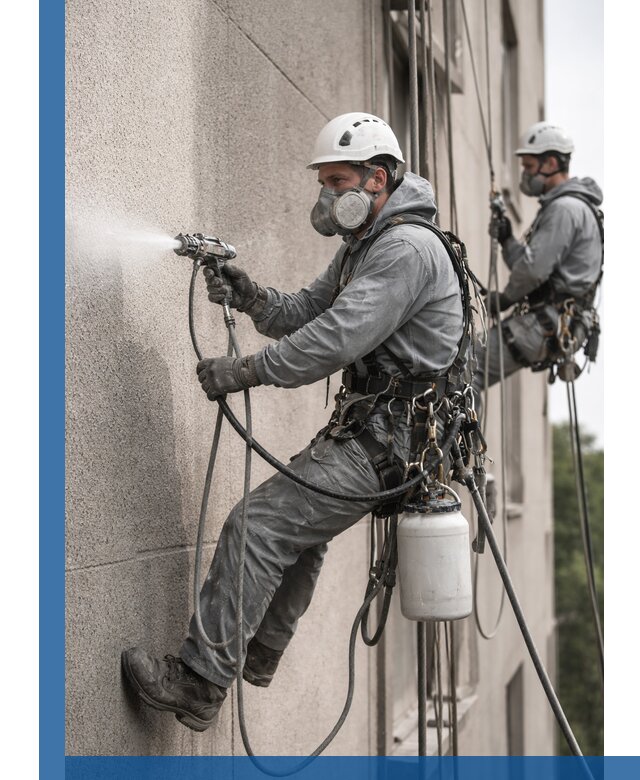 Безвоздушная покраска фасадов зданий в Кемерово профессионально