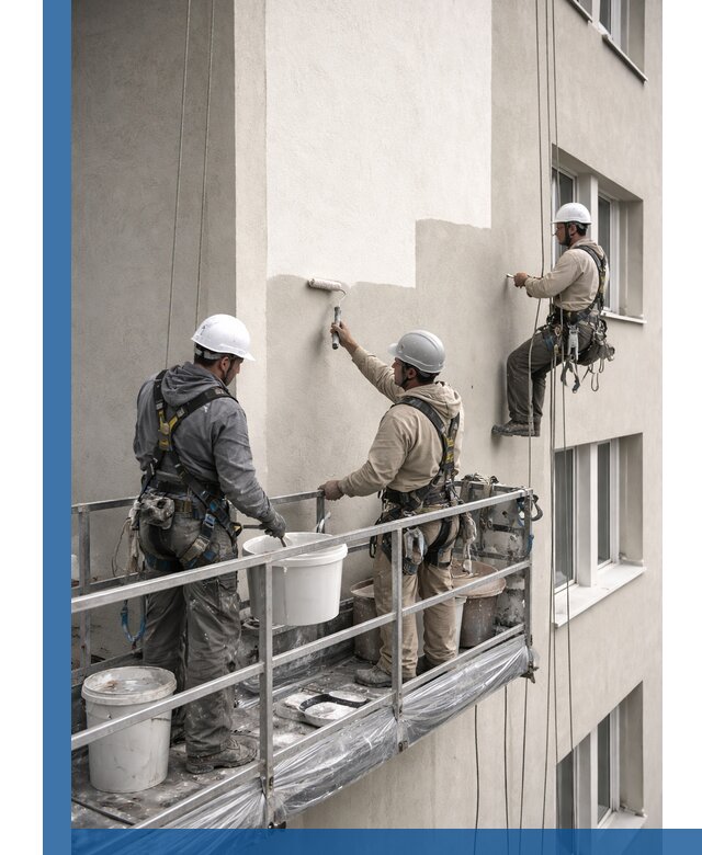 Покраска оштукатуренного фасада в Кемерово под ключ с гарантией