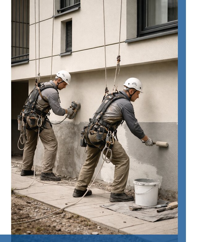 Окраска цоколя здания в Кемерово от 468 р. под ключ | ВЫСОТНИК-Кмр