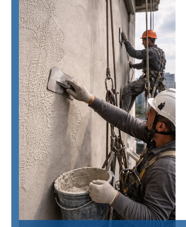 Декоративная штукатурка фасада с утеплением и защитой в Кемерово