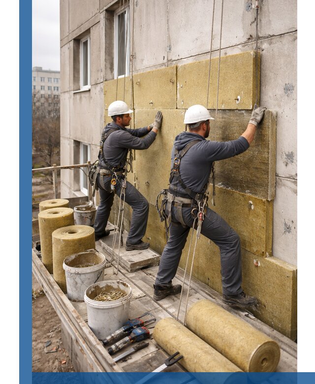 Утепление фасада минватой в Кемерово под ключ с гарантией