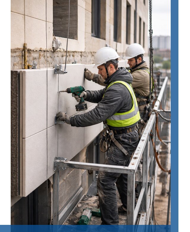 Монтаж фасадных термопанелей в Кемерово от 1561 р. | ВЫСОТНИК-Кмр