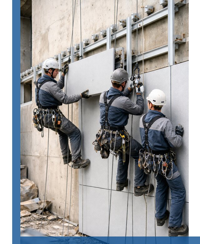 Монтаж вентилируемого фасада в Кемерово под ключ с гарантией качества