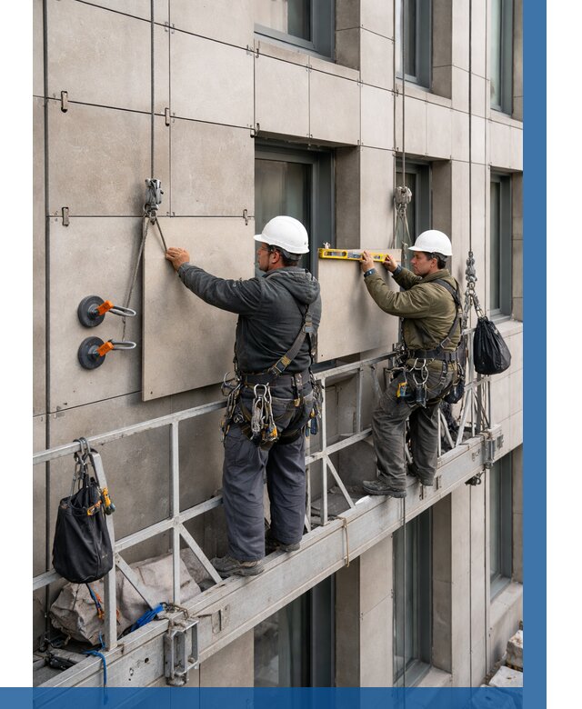 Монтаж керамогранита на фасад в Кемерово от 2602 р. | ВЫСОТНИК-Кмр