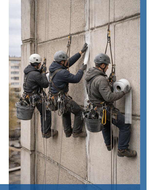 Ремонт межпанельных швов в Кемерово от 780 р. | ВЫСОТНИК-Кмр