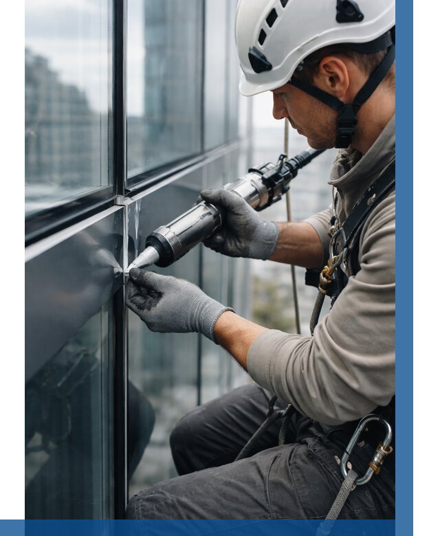 Герметизация стыков витража в Кемерово от 1249 р. | ВЫСОТНИК-Кмр