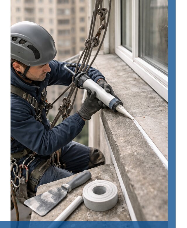 Герметизация балконного козырька в Кемерово от 4683 р. | ВЫСОТНИК-Кмр