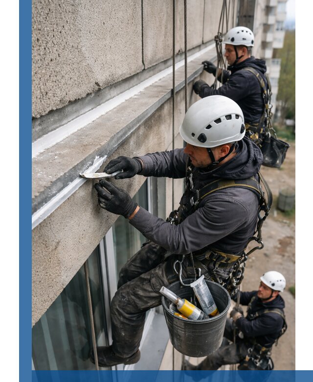 Герметизация примыкания балкона в Кемерово под ключ с гарантией