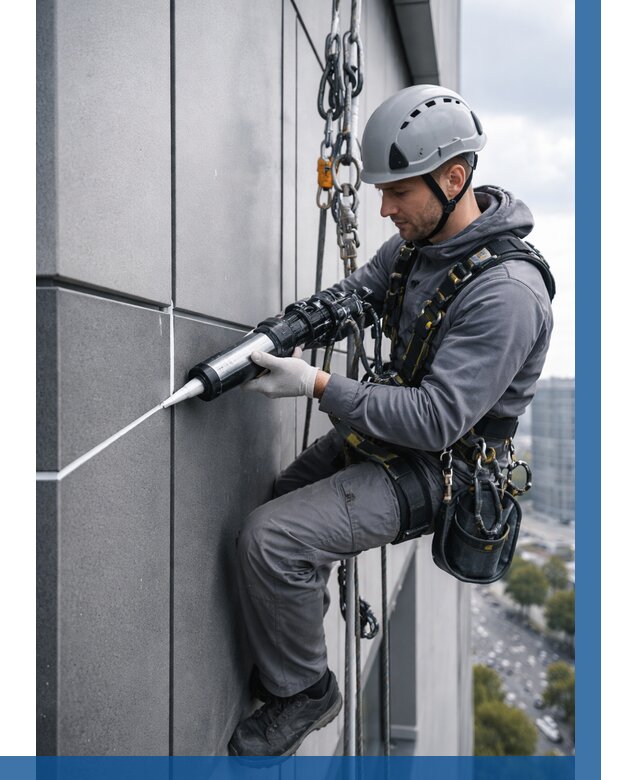 Герметизация стыков фасадных панелей в Кемерово от 6764 р.| ВЫСОТНИК-Кмр