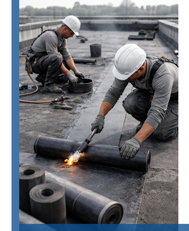 Ремонт рулонной кровли в Кемерово герметизация и восстановление