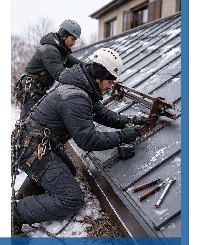 Монтаж снегозадержателей в Кемерово от 468 р. | ВЫСОТНИК-Кмр