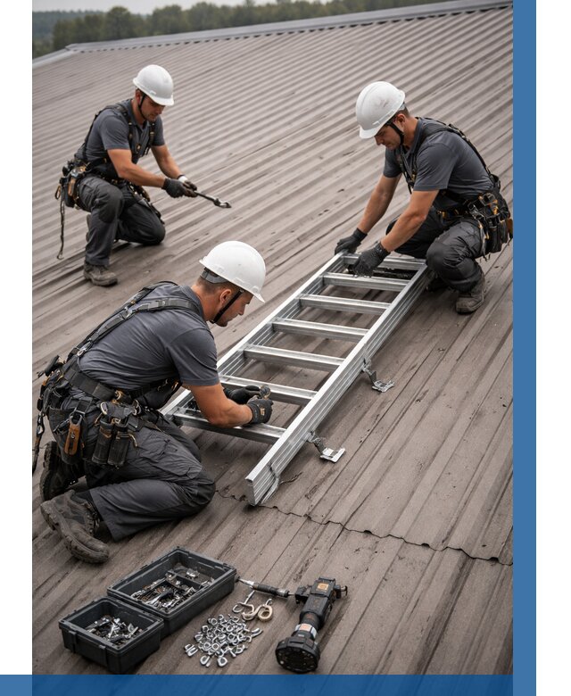 Монтаж кровельной лестницы в Кемерово от 4683 р. | ВЫСОТНИК-Кмр