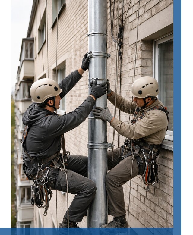 Замена водосточных труб в Кемерово от 6764 р. | ВЫСОТНИК-Кмр