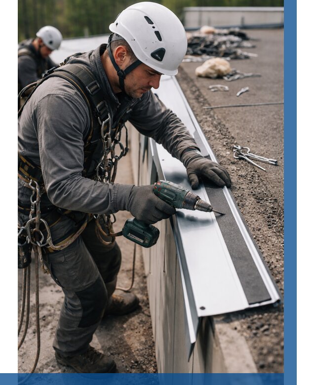 Монтаж капельника на кровле в Кемерово от 312 р. | ВЫСОТНИК-Кмр