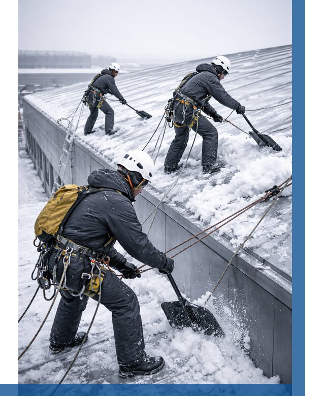 Очистка навесов от снега в Кемерово от 4683 р. | ВЫСОТНИК-Кмр