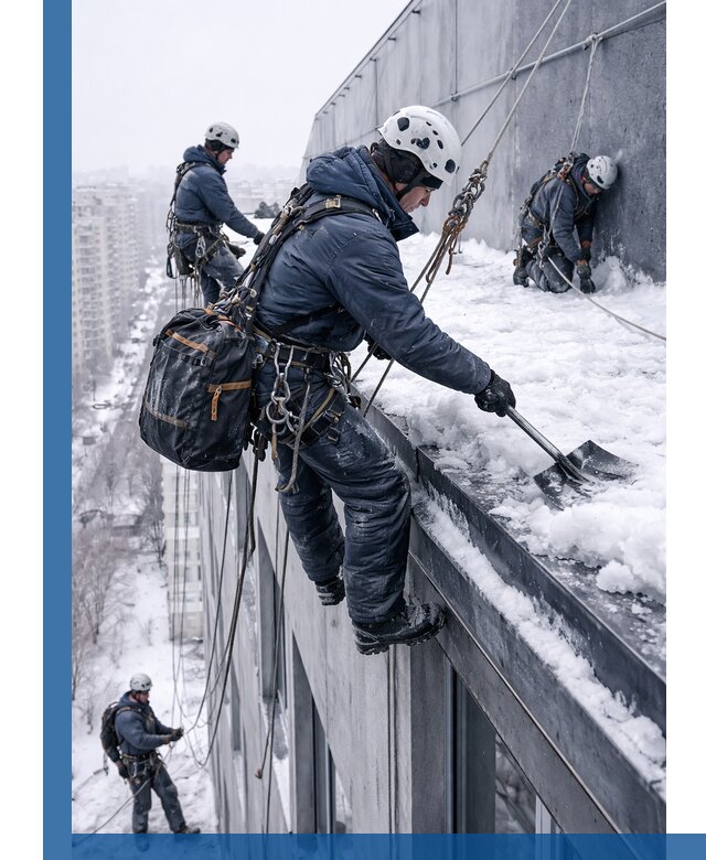 Абонентское обслуживание кровли зимой в Кемерово регулярный уход