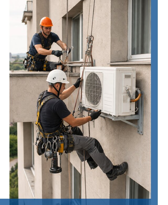 Монтаж внешнего блока кондиционера в Кемерово от 6764 р. | ВЫСОТНИК-Кмр