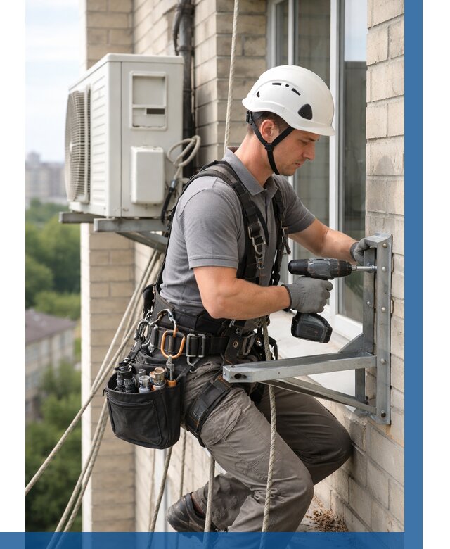 Установка кронштейнов кондиционера в Кемерово от 3642 р. | ВЫСОТНИК-Кмр