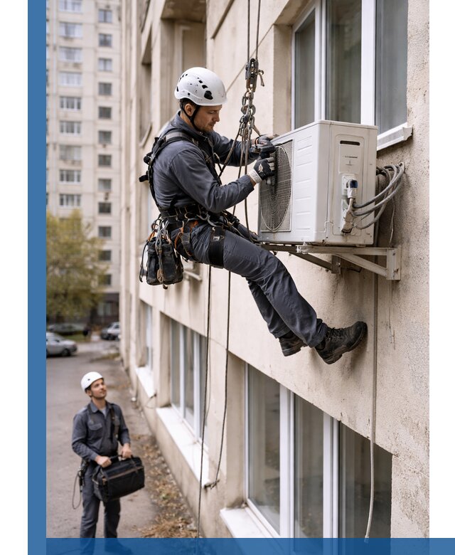 Демонтаж внешнего блока кондиционера в Кемерово профессионально