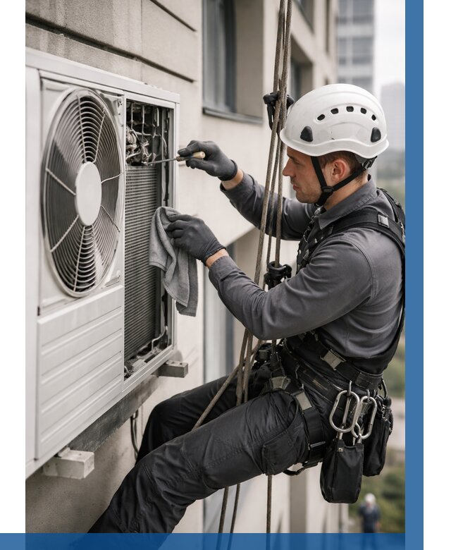 Обслуживание внешнего блока кондиционера в Кемерово от 2810 р.ВЫСОТНИК-Кмр