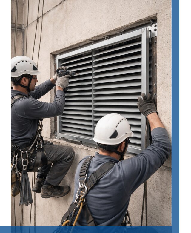 Монтаж вентиляционных решеток в Кемерово от 4683 р. | ВЫСОТНИК-Кмр