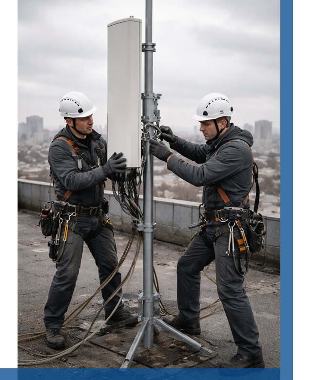 Монтаж антенн связи на крыше в Кемерово от 8845 р. | ВЫСОТНИК-Кмр