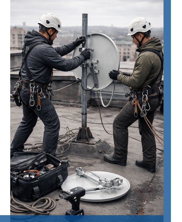 Демонтаж антенн на крыше в Кемерово от 4683 р. | ВЫСОТНИК-Кмр