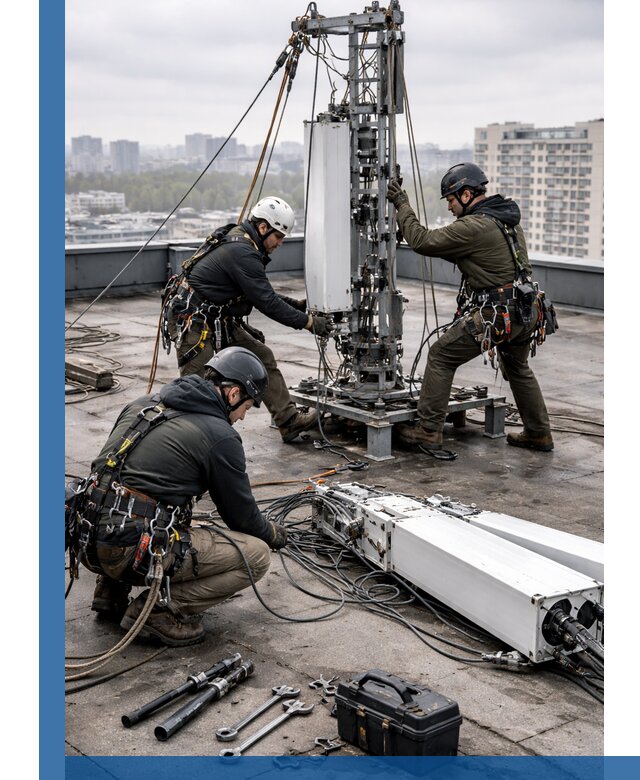 Демонтаж антенн на крыше зданий в Кемерово с гарантией