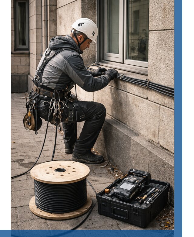 Прокладка оптоволоконного кабеля в Кемерово от 832 р. | ВЫСОТНИК-Кмр