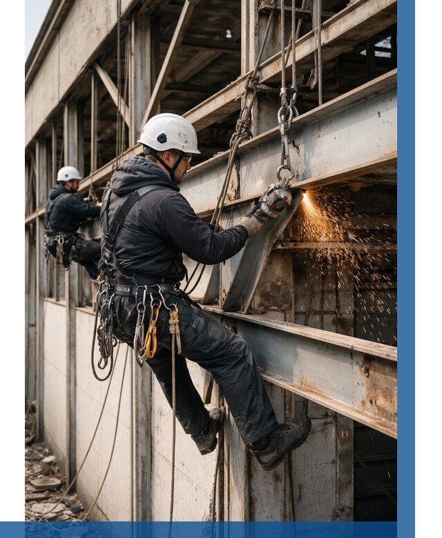 Демонтаж металлоконструкций на высоте в Кемерово от 6764р. |ВЫСОТНИК-Кмр