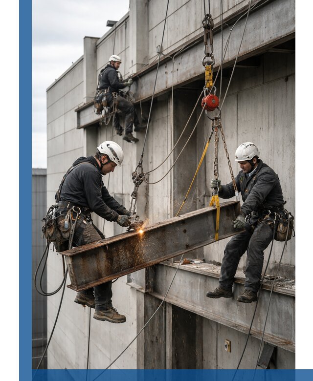 Демонтаж металлоконструкций на высоте в Кемерово под ключ