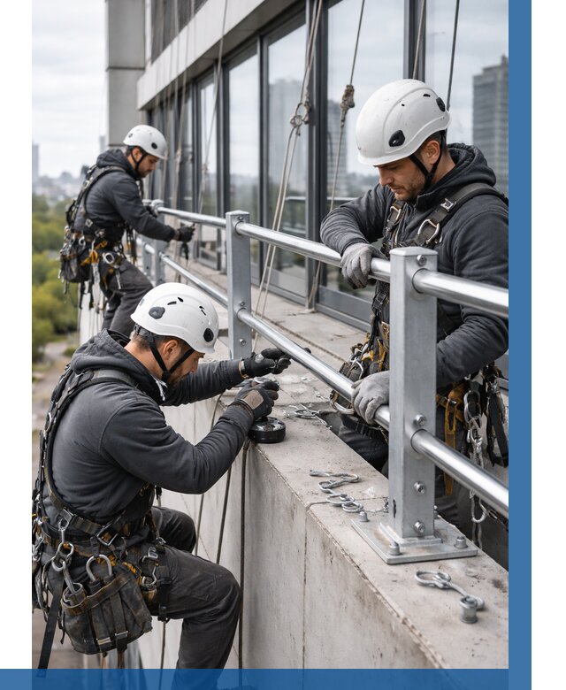 Монтаж ограждений на высоте в Кемерово, от 1249 р. | ВЫСОТНИК-Кмр