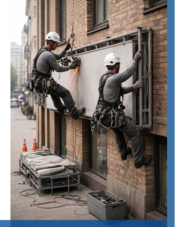 Демонтаж рекламной вывески в Кемерово от 6764 р. | ВЫСОТНИК-Кмр