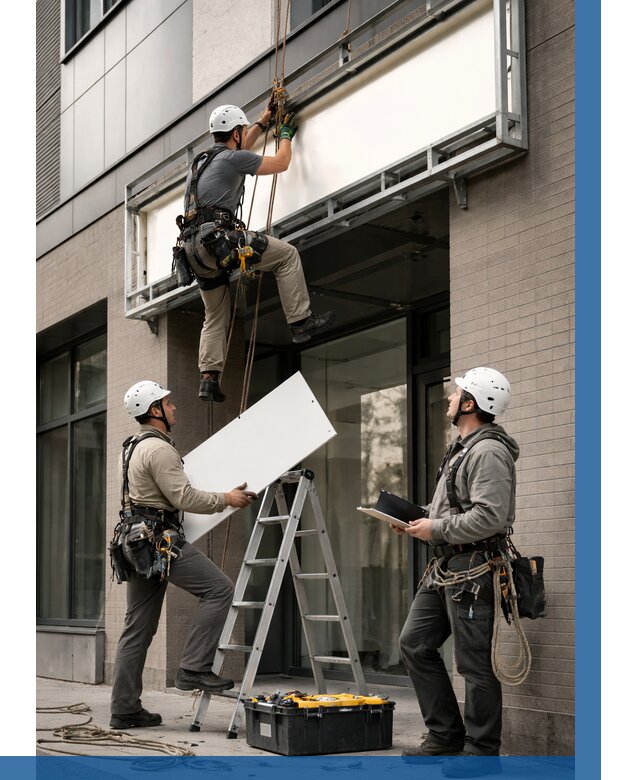 Монтаж светового короба в Кемерово от 6764 р. | ВЫСОТНИК-Кмр