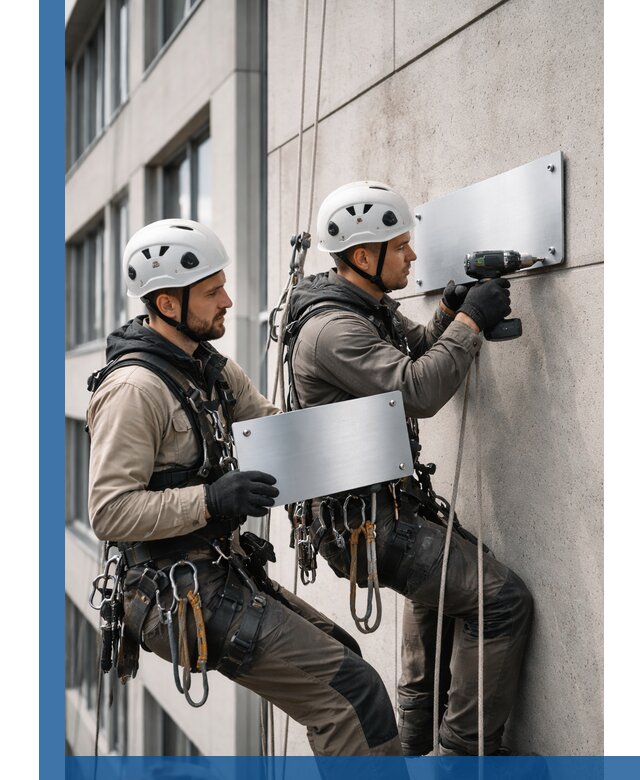 Монтаж табличек и указателей в Кемерово для зданий и сооружений