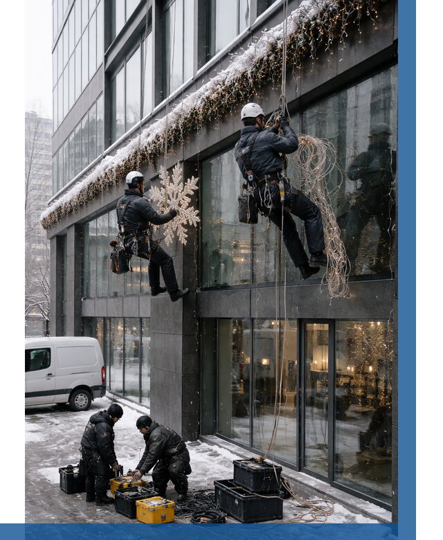 Демонтаж новогоднего оформления в Кемерово от 5723 р. | ВЫСОТНИК-Кмр