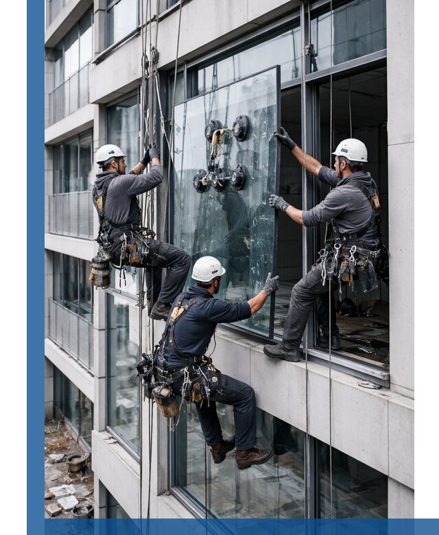 Фасадное остекление и монтаж витражей зданий в Кемерово под ключ